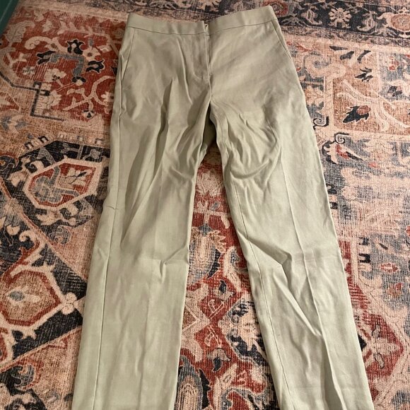 Ann Taylor Petite Linen Blend 2-piece Pant Suit in Aqua Grey NWT - Picture 6 of 7